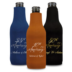 Pick Your Elegant Anniversary Year Bottle Koozie