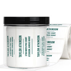 Headline Address Labels in a Jar