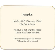 LaTour Gold Edge Reception Cards - Raised Ink