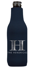 Striped Initial Bottle Huggers