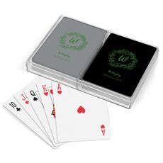 Initial Wreath Double Deck Playing Cards