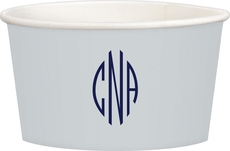 Shaped Oval Monogram Treat Cups