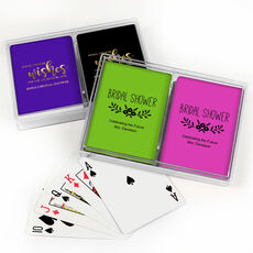 Design Your Own Bridal Shower Double Deck Playing Cards