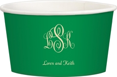 Script Monogram with Small Initials plus Text Treat Cups