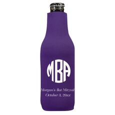 Rounded Monogram with Text Bottle Huggers