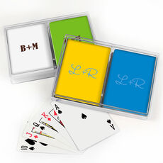 Large Initials Double Deck Playing Cards