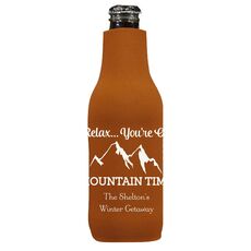 Relax You're On Mountain Time Bottle Huggers