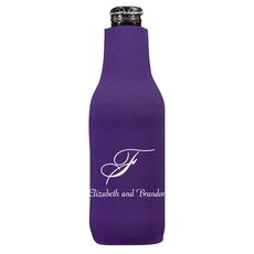 Pick Your Single Monogram with Text Bottle Huggers