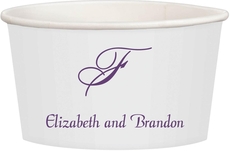 Pick Your Single Monogram with Text Treat Cups