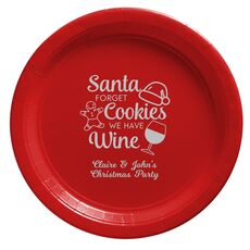 Santa Forget Cookies Paper Plates