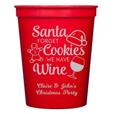 Santa Forget Cookies Stadium Cups