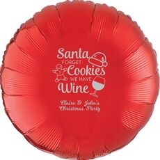 Santa Forget Cookies Mylar Balloons